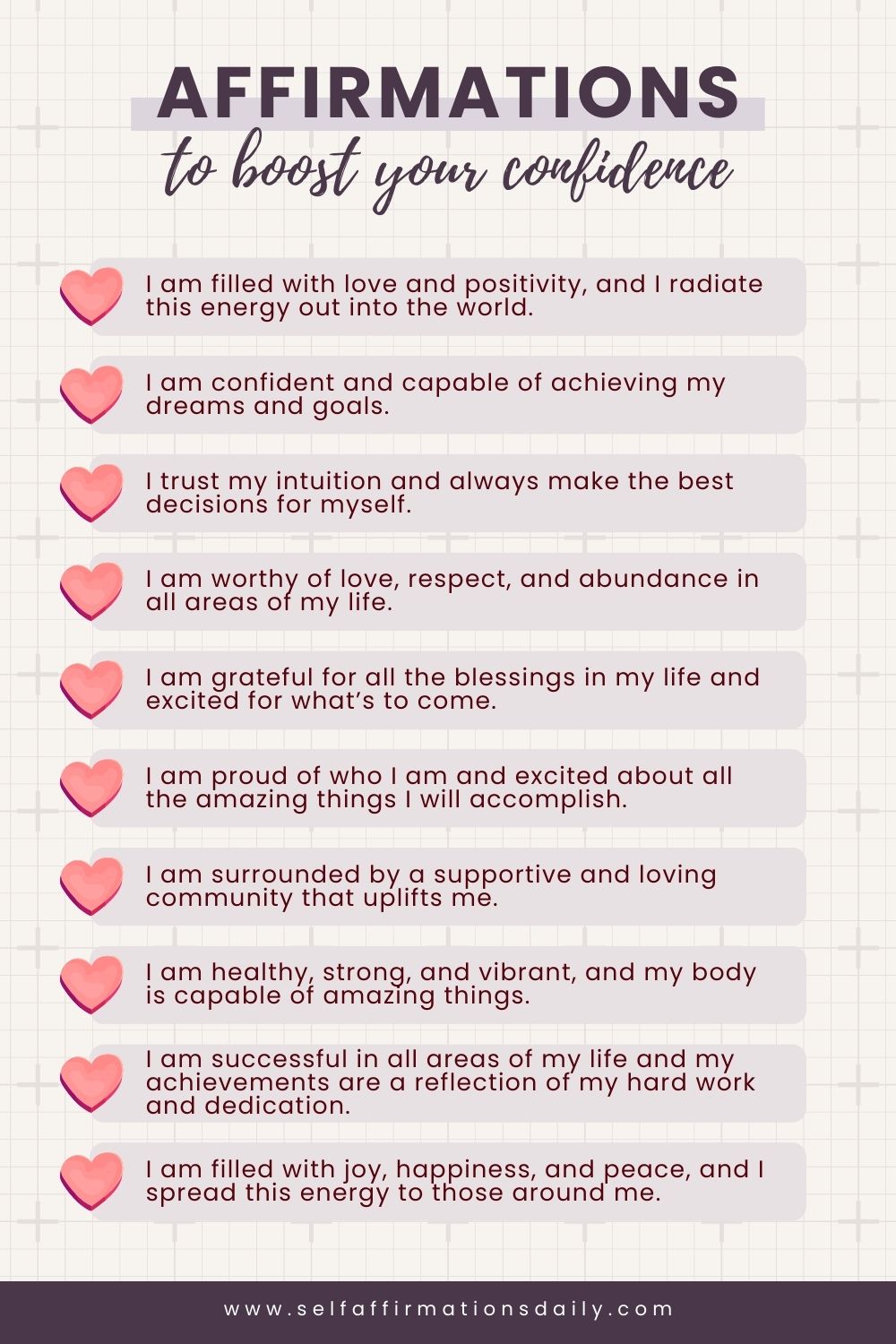 affirmations to boost your confidence