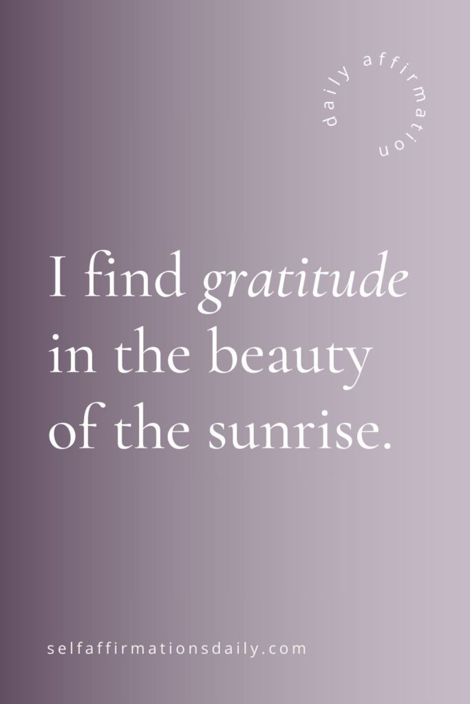 Morning Gratitude Affirmations